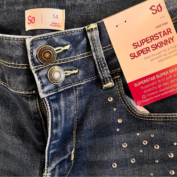 🆕 So Girls Jeans Size 14 - Picture 4 of 4